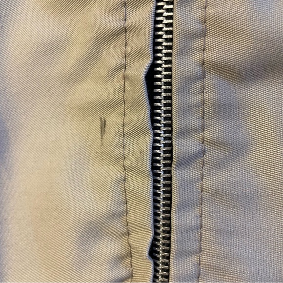 Reversible Vintage Bomber Sports Jacket Iridescent Green Tan Retro - Picture 14 of 14